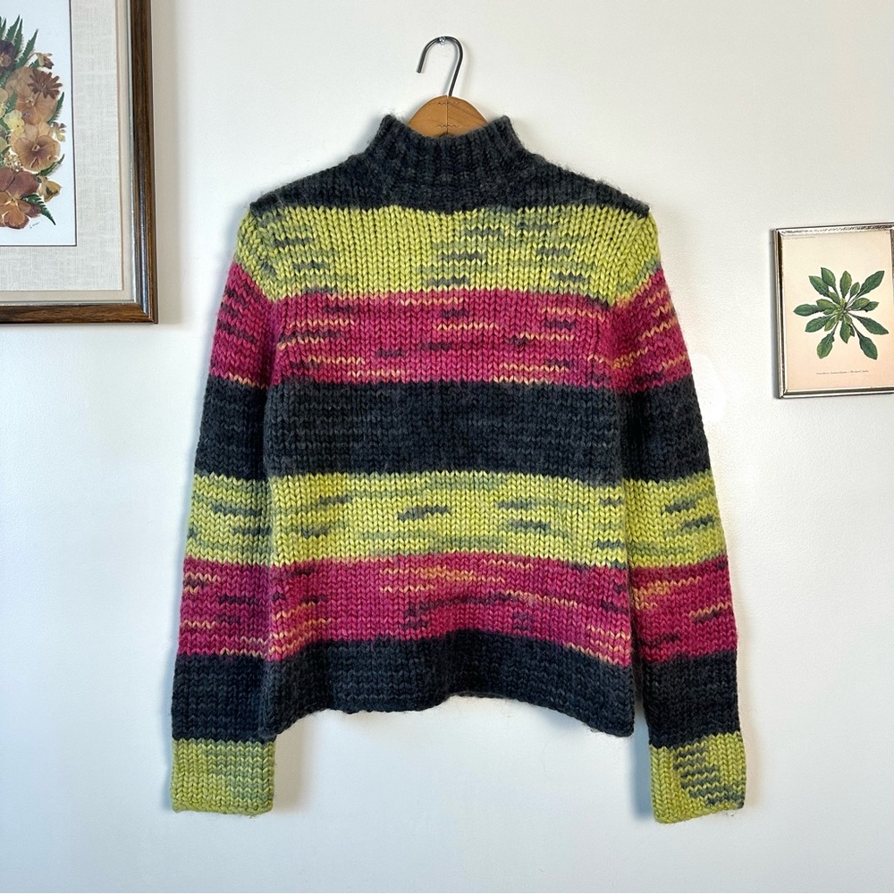 Tristan & Iseut Norwegian Wool Blend Knit Long Sleeve Sweater Medium